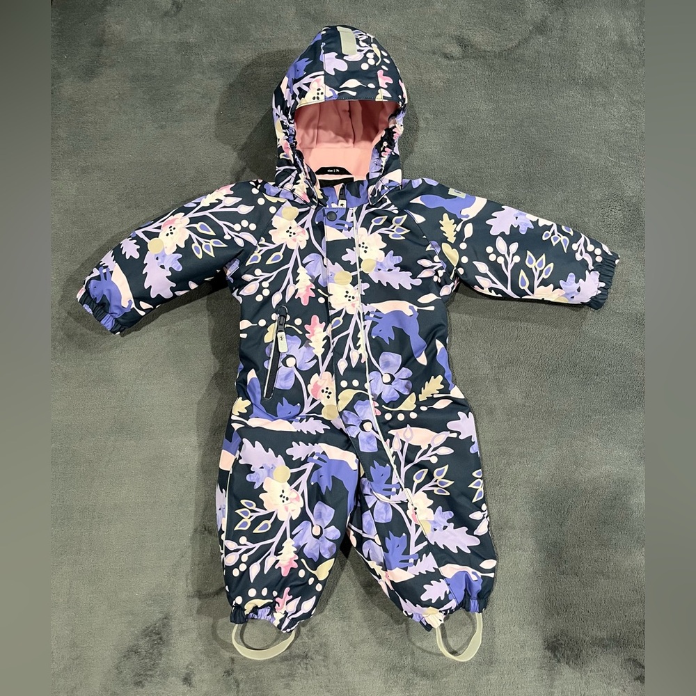 Reima 9-12m girls waterproof snowsuit